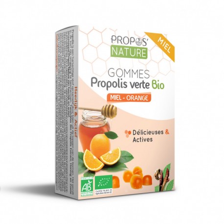 gommes propolis verte miel-orange