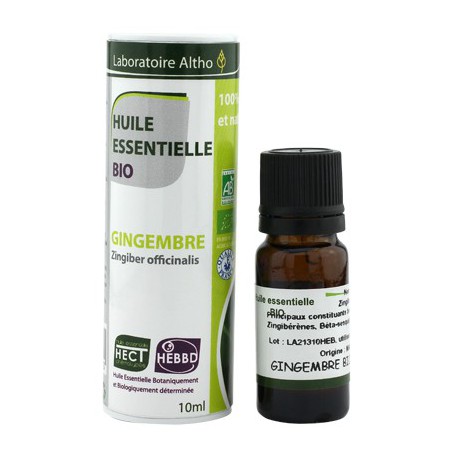 Huile essentielle Gingembre bio (Zingiber officinalis) 5 ml - Eco-Boutique  Un Monde A Vie